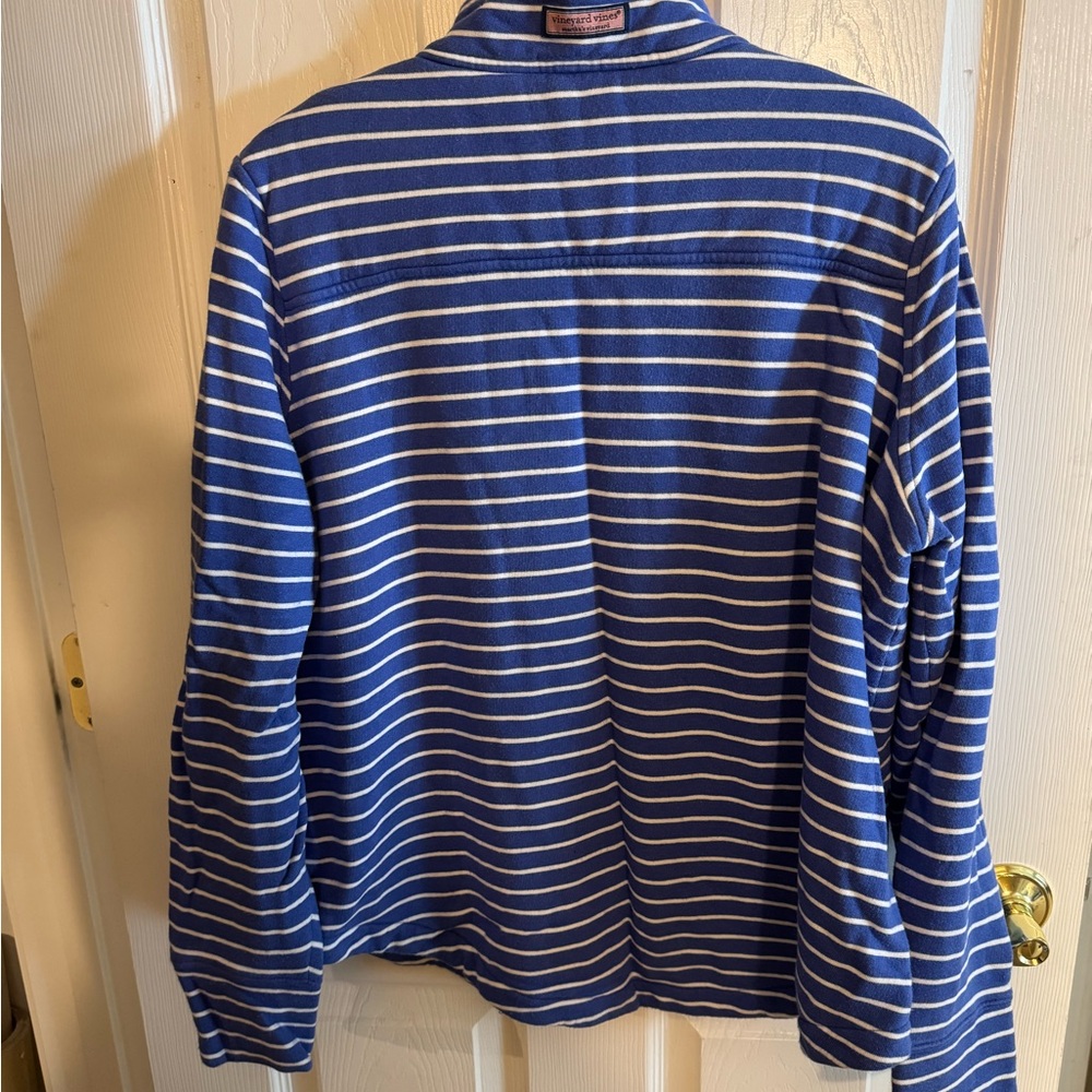 Women’s Vineyard Vines Blue Striped Sweater - Picture 3 of 3